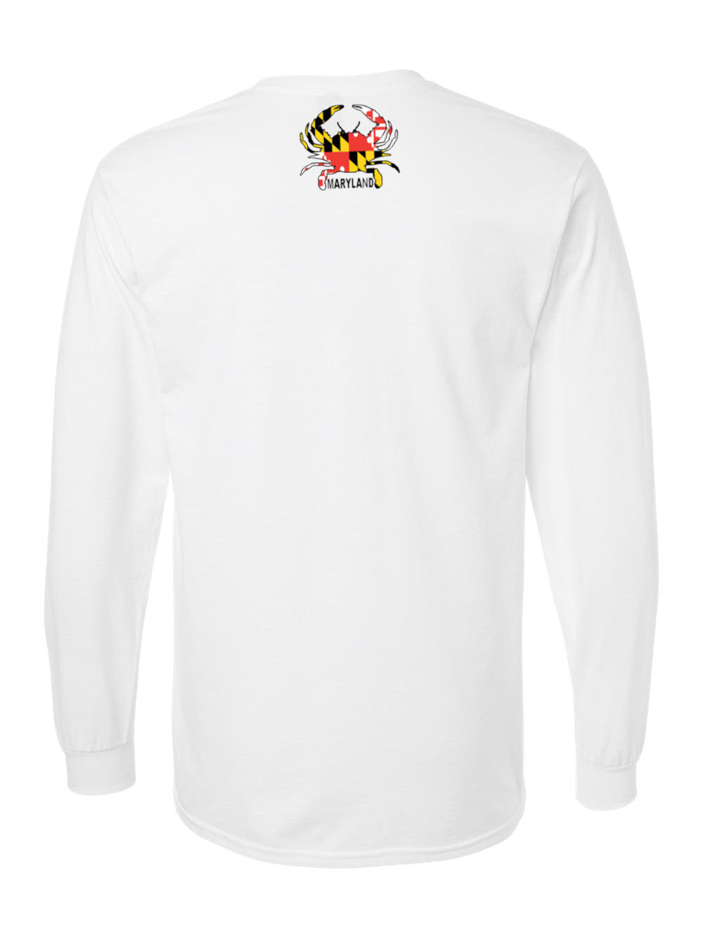 Maryland Retro Text Long Sleeve Shirt (White)