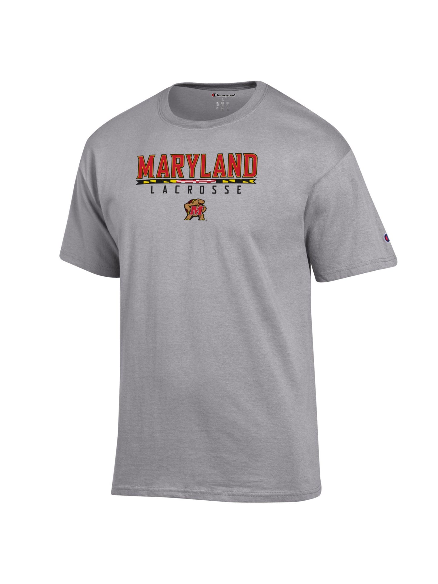 Champion University of Maryland Lacrosse Sports T-Shirt (Grey)