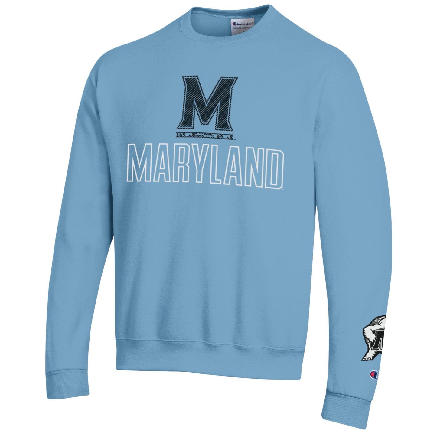 Champion University of Maryland Logo Crewneck Sweatshirt (Light Blue)