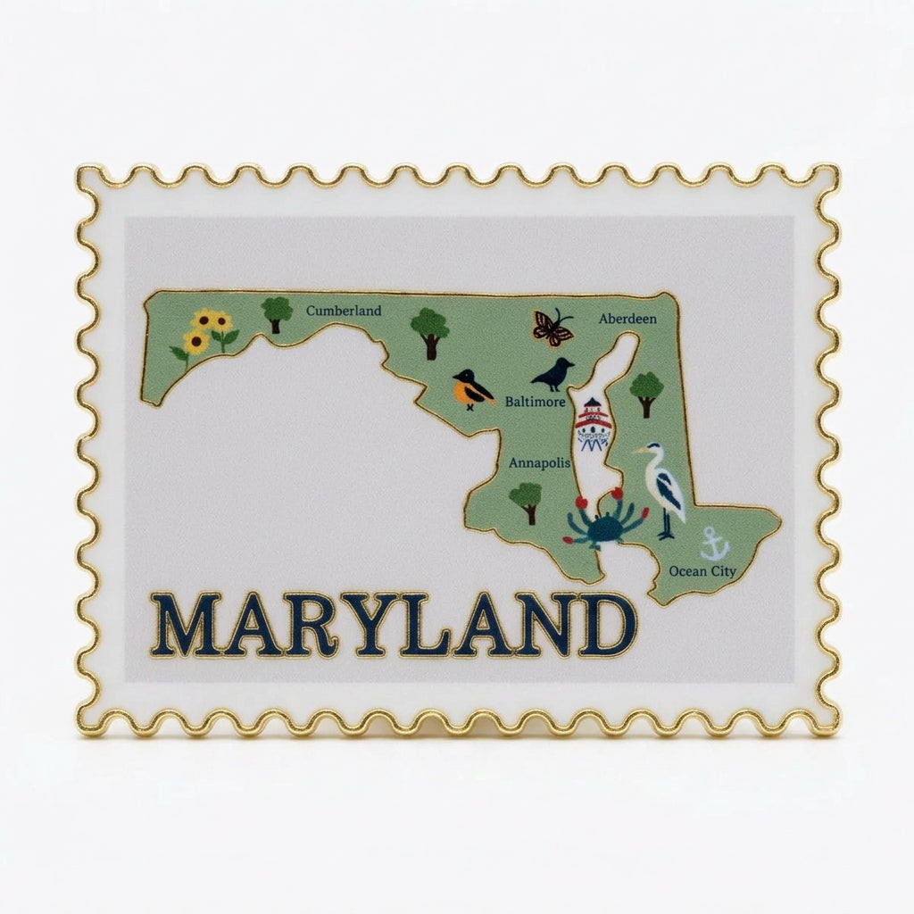 Maryland State Fridge Magnet | Chesapeake Bay Souvenir