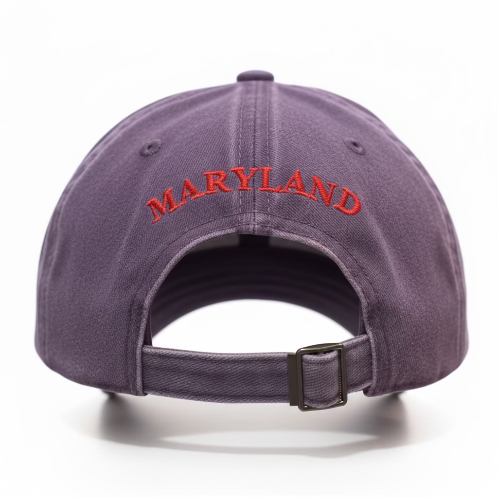 Maryland Crab Embroidered Baseball Cap (Purple)