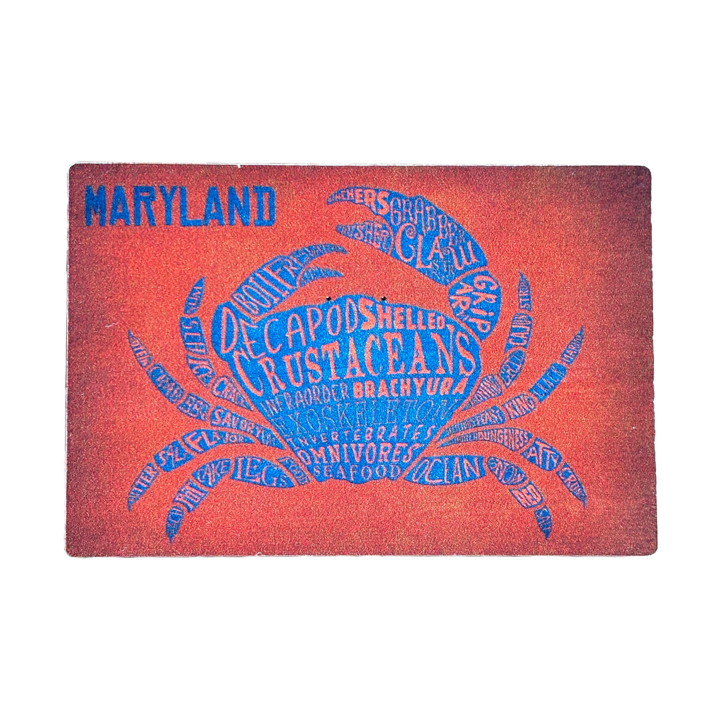 Maryland Crab Metal Magnet