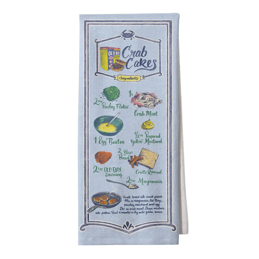 Maryland Cake Crab Recipe Kitchen Towel
