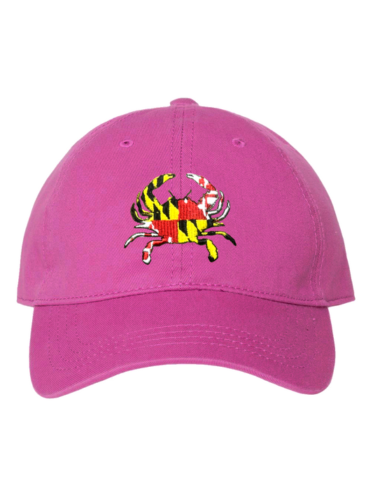 maryland-crab-embroidered-baseball-cap-hot-pink