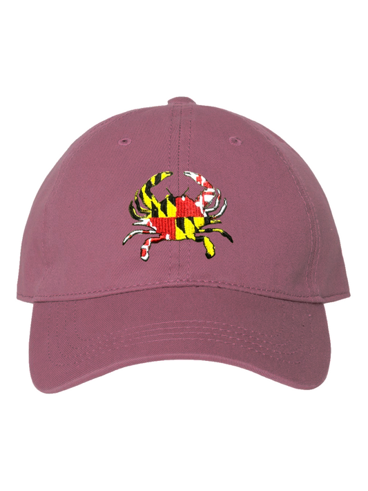 maryland-crab-embroidered-baseball-cap-plum