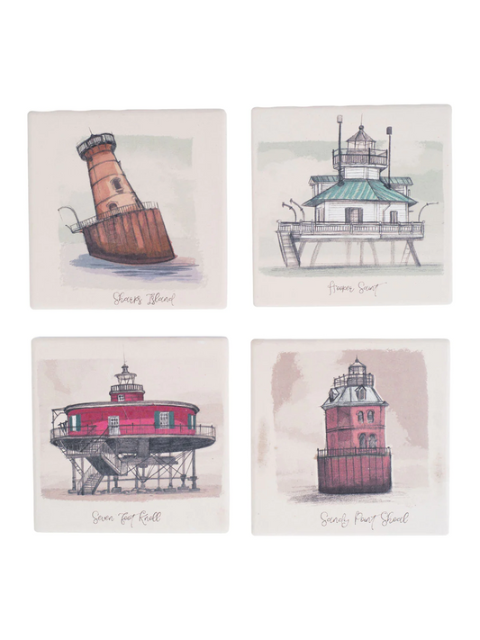 maryland-chesapeake-lighthouses-ceramic-coaster-set