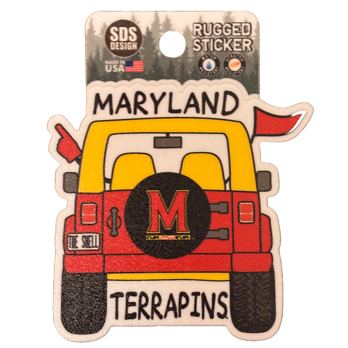 University of Maryland Car Rear Rugged Sticker