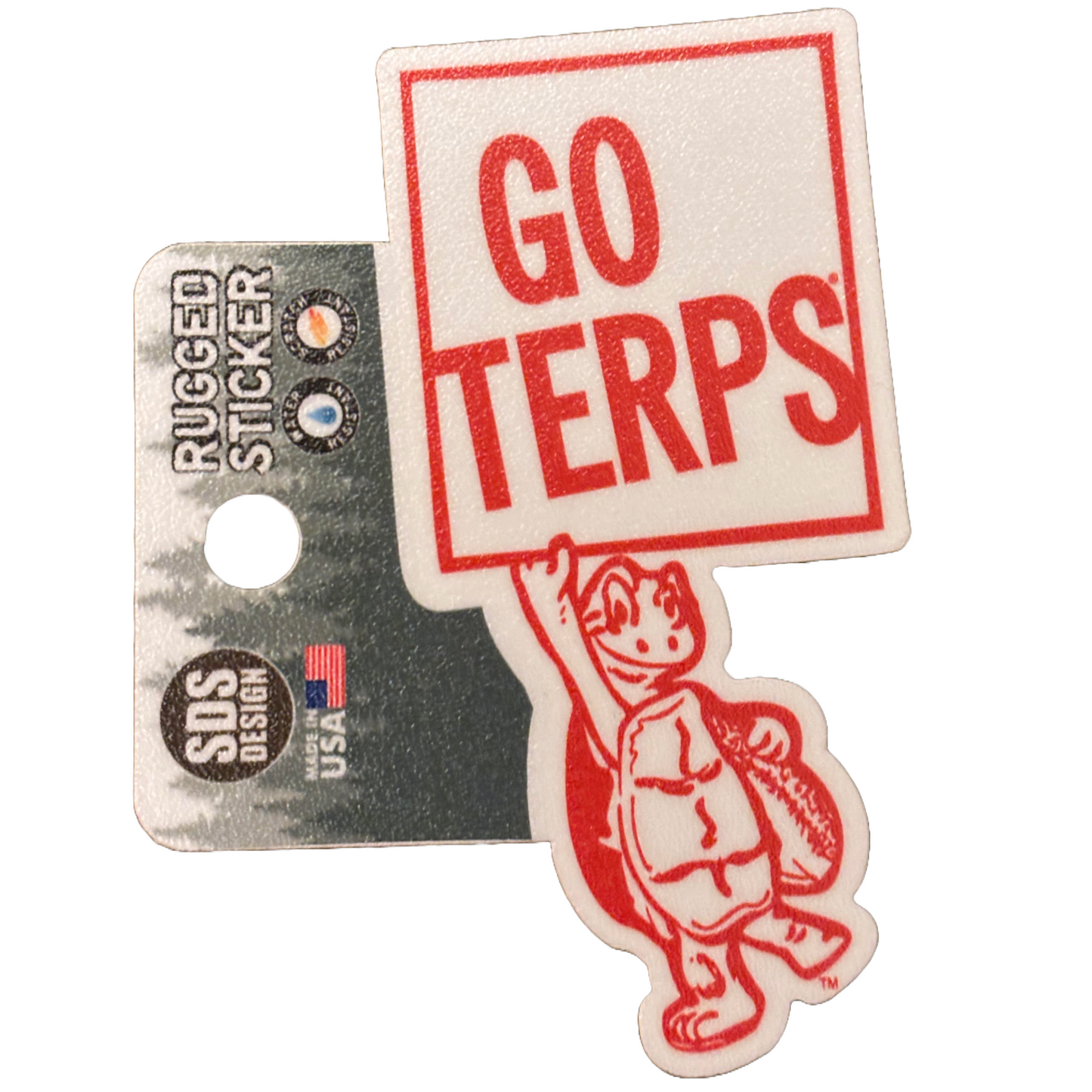 University of Maryland Go Terps Rugged Sticker