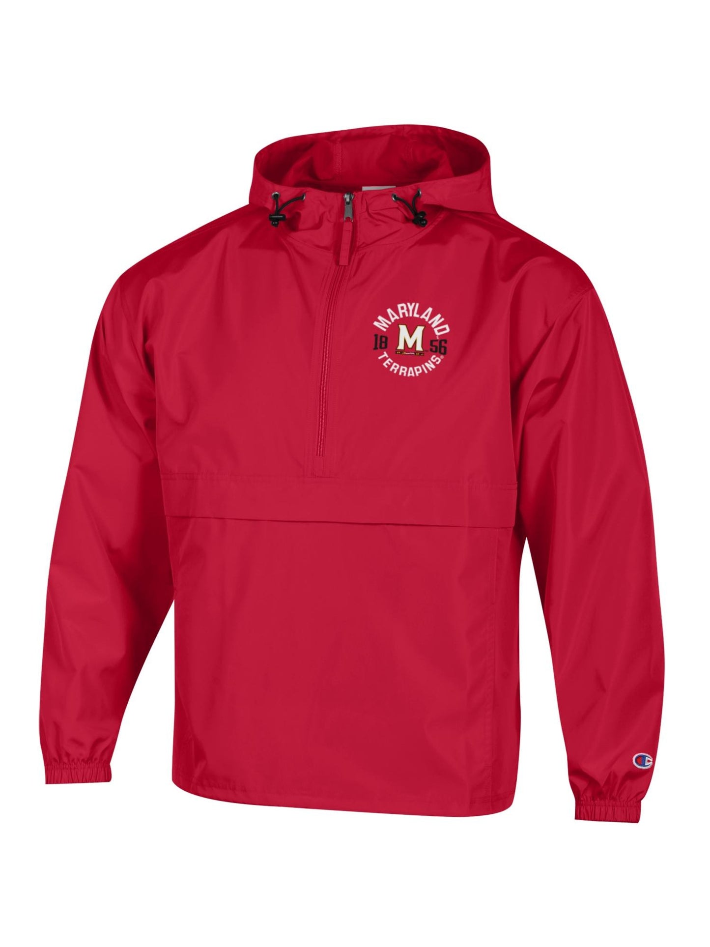 champion-university-of-maryland-windbreaker-red