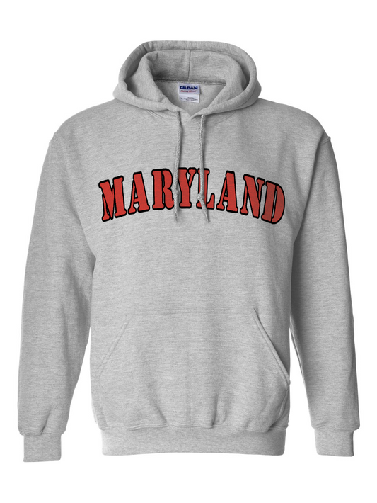maryland-gifts-plain-text-hoodie-grey