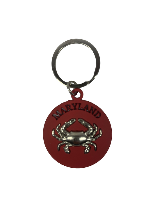 maryland-crab-encrusted-round-keychain-red