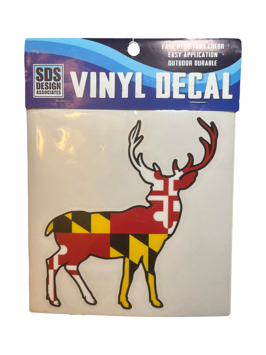 maryland-flag-deer-decal-large