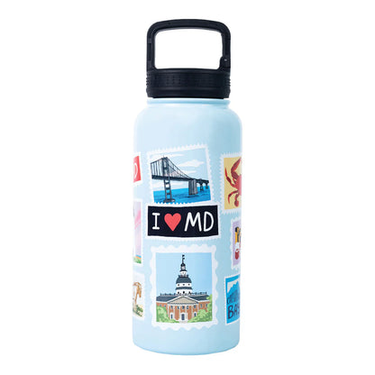 Maryland Stamps Water Bottle 32oz