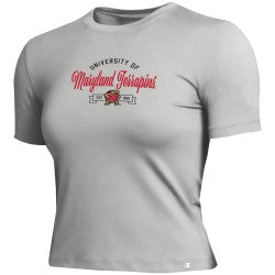 Champion Women's Maryland Terrapins Cropped T-Shirt | Stretch Fit