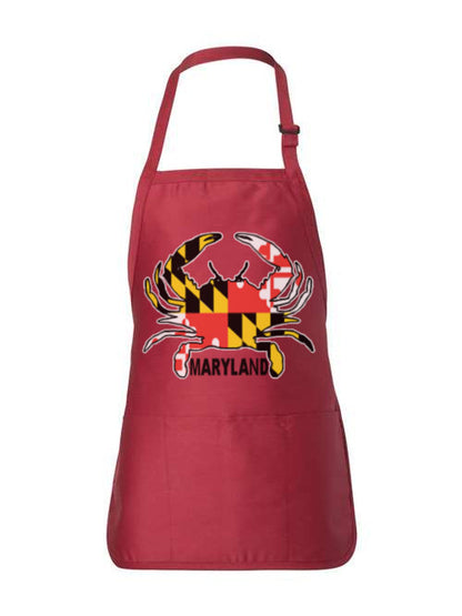 Maryland Gifts Maryland Crab Apron (Red)