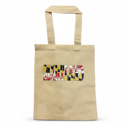 Maryland Flag Dog Tote Bag – Canvas Reusable Shopping Bag Cute Puppy Design