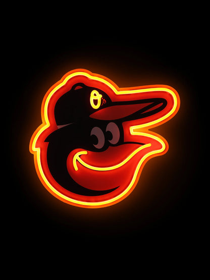 Baltimore Orioles LED Neon Light Up Team Logo Sign