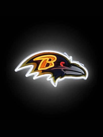Baltimore Ravens LED Neon Light Up Team Logo Sign