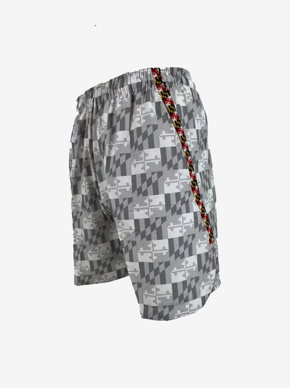Fit2Win Maryland Greyscale Flag Shorts