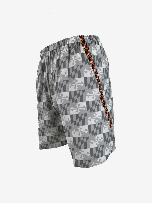 Fit2Win Maryland Greyscale Flag Shorts