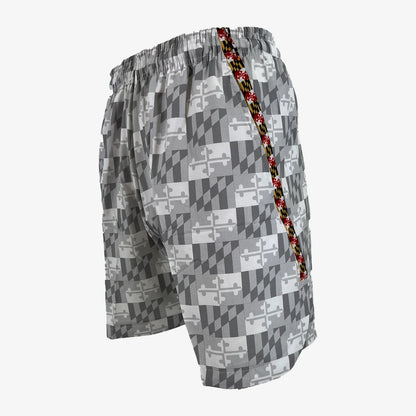 Fit2Win Maryland Greyscale Flag Shorts
