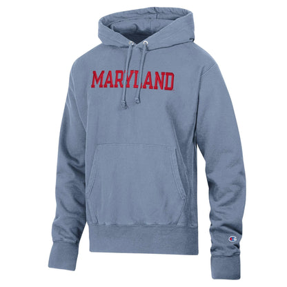 Champion Embroidered Reverse Weave Maryland Hoodie (Light Blue)