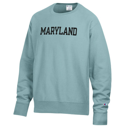 Champion Embroidered Revese Weave Maryland Crewneck (Turquoise)