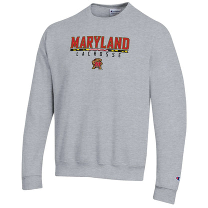 Champion University of Maryland Lacrosse Sports Crewneck (Grey)