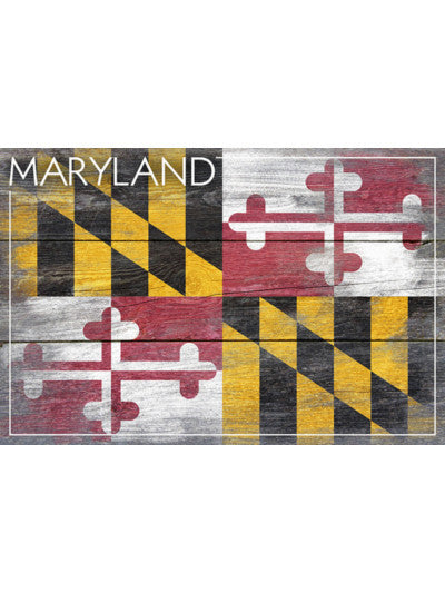 Easton Rustic Maryland State Flag Postcard