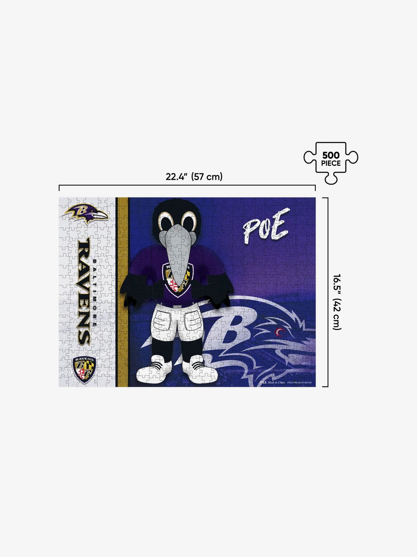 FOCO NFL Ravens Poe Mascot Puzzle