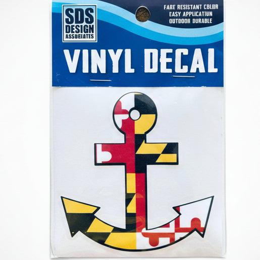 Maryland Flag 'ANCHOR' 3" Vinyl Decal