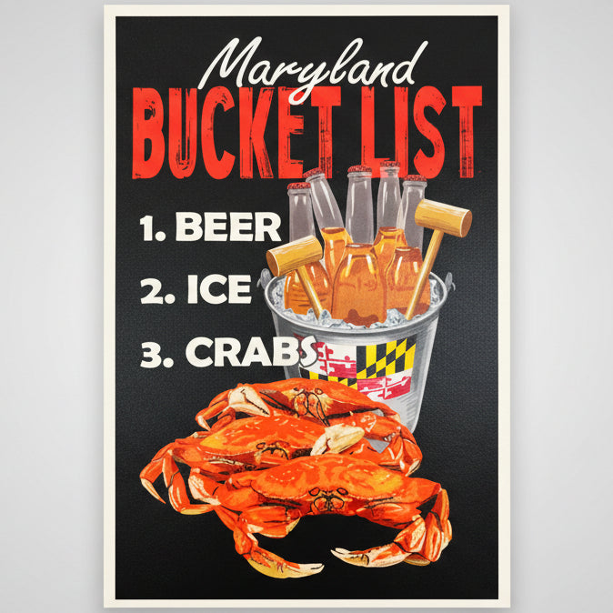 Maryland Bucket List Postcard