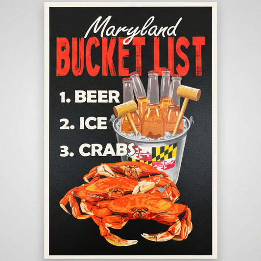 Maryland Bucket List Postcard