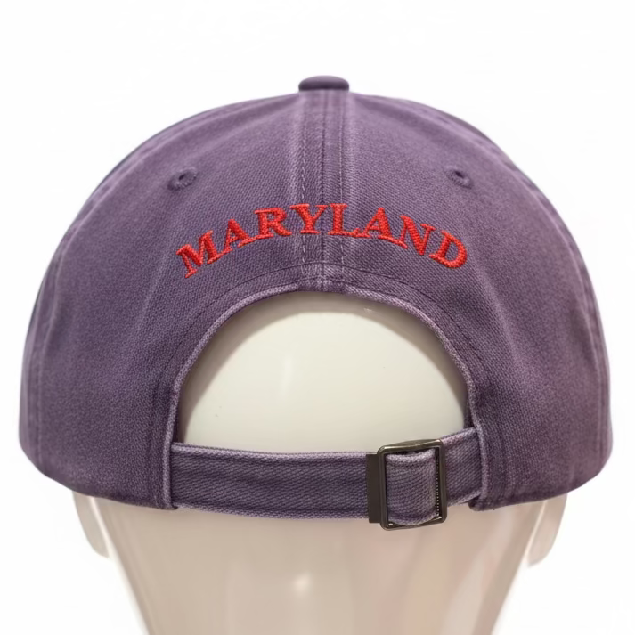 Maryland Crab Embroidered Baseball Cap (Purple)