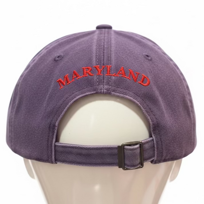 Maryland Crab Embroidered Baseball Cap (Purple)