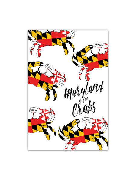 Maryland is for Crabs Flag Pattern Postcard