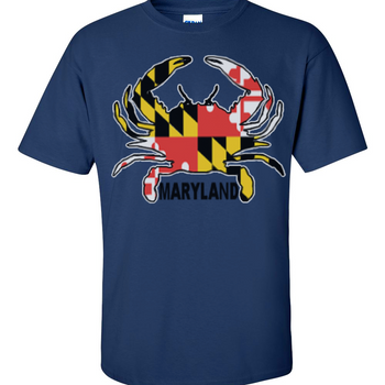 Maryland Crab Big Crab T-Shirt (Navy Blue)
