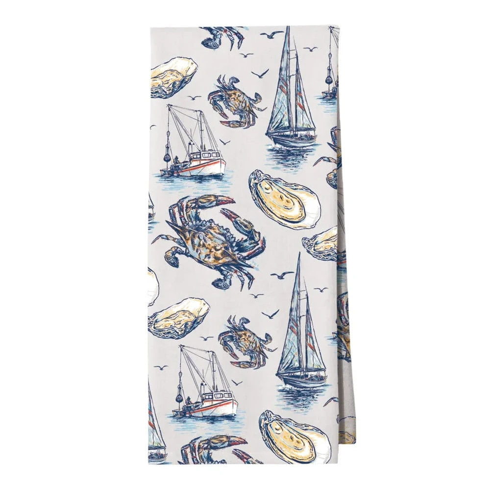 Maryland Crab Boat Kitchen Towel