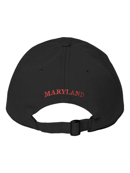 Maryland Crab Embroidered Baseball Cap (Black)