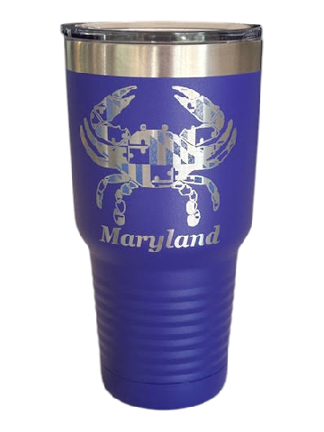 Maryland Crab Flag Tumbler (Purple)