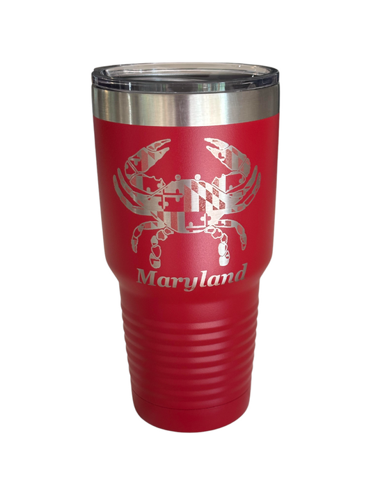 Maryland Crab Flag Tumbler (Red)