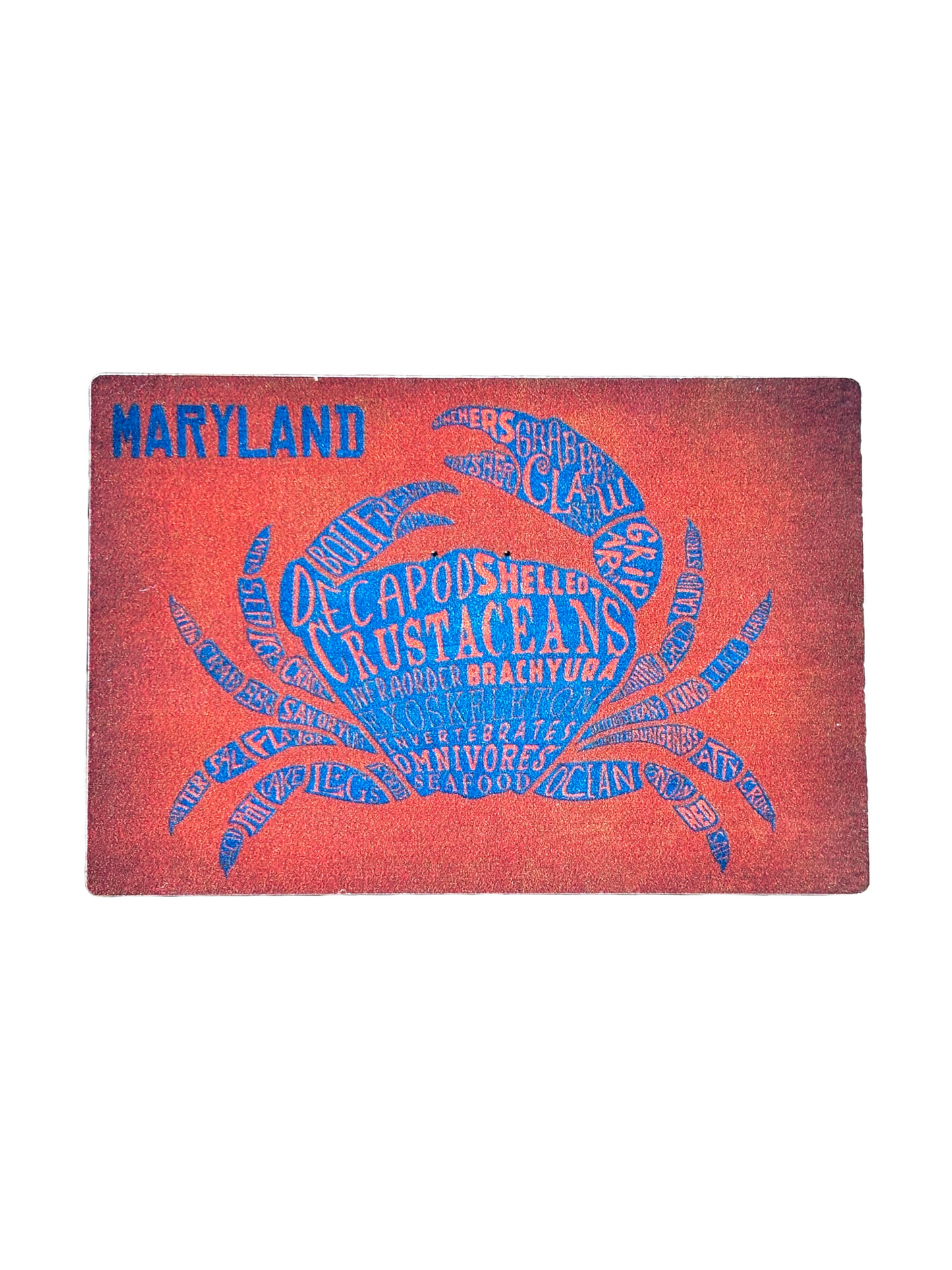 Maryland Crab Metal Magnet
