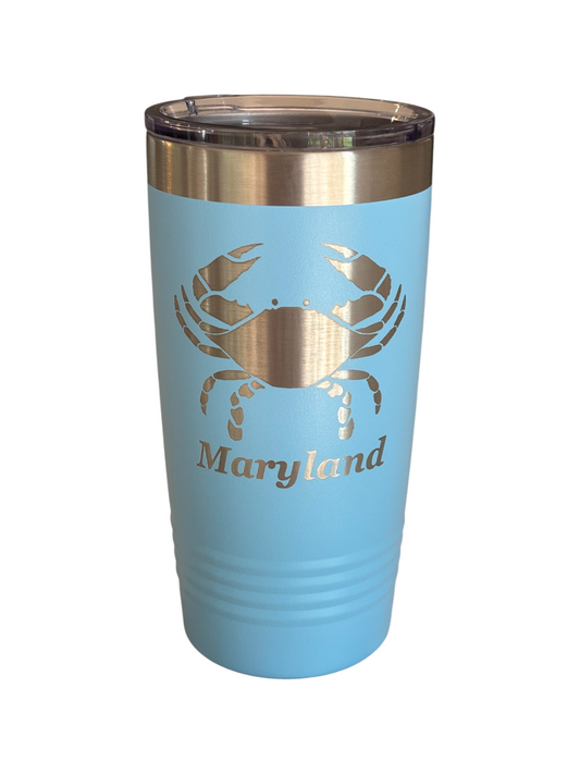 Maryland Crab Tumbler (Light Blue)