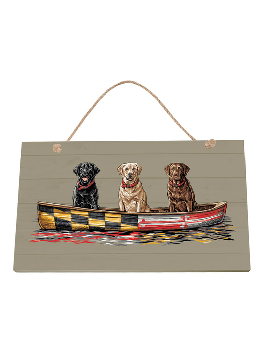 Maryland Dog Canoe Sign