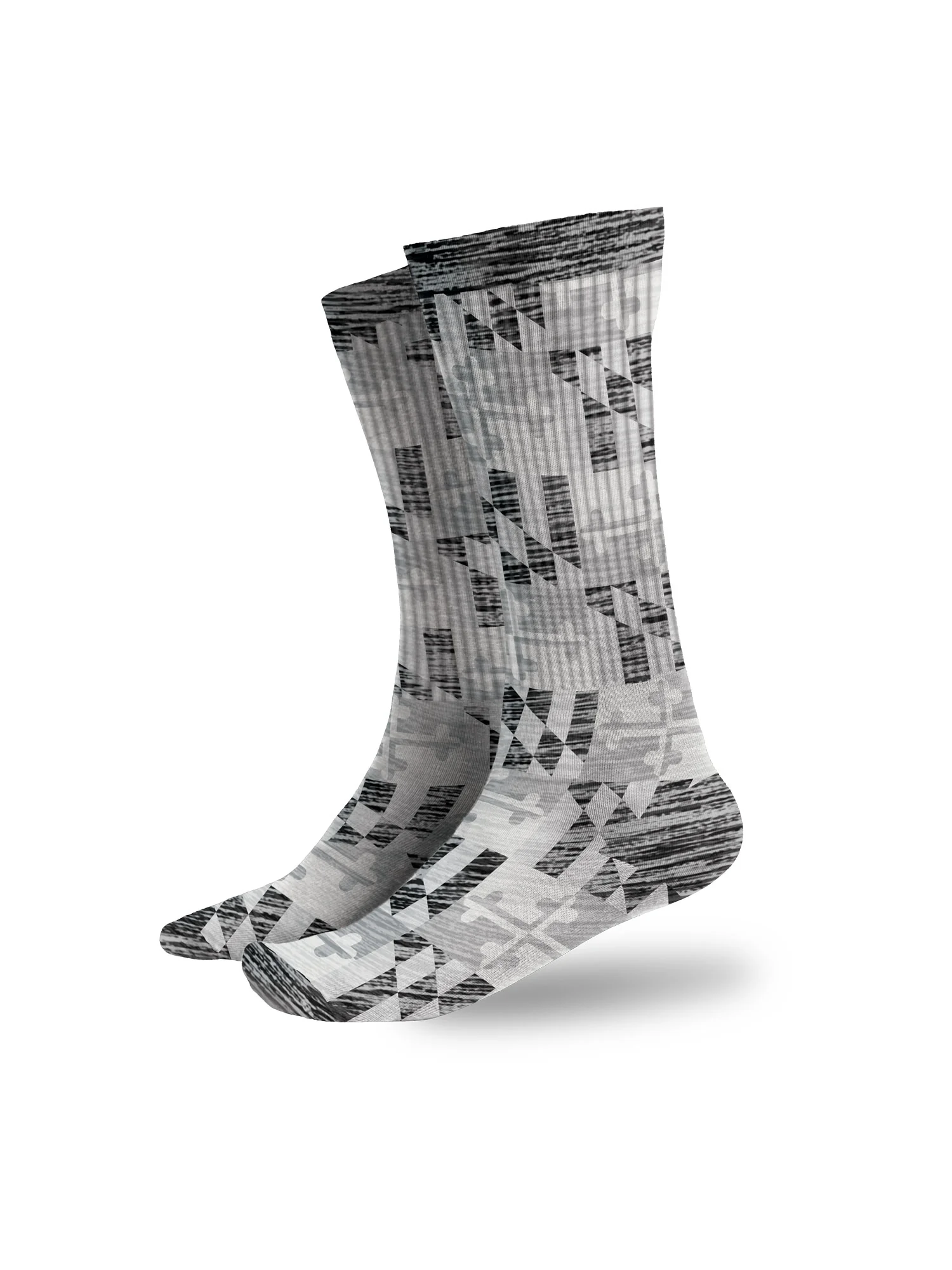 maryland-flag-grayscale-socks