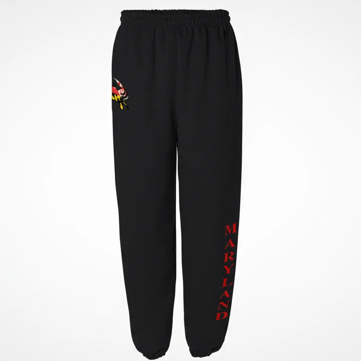 Maryland Flag Small Crab Sweatpants (Black)