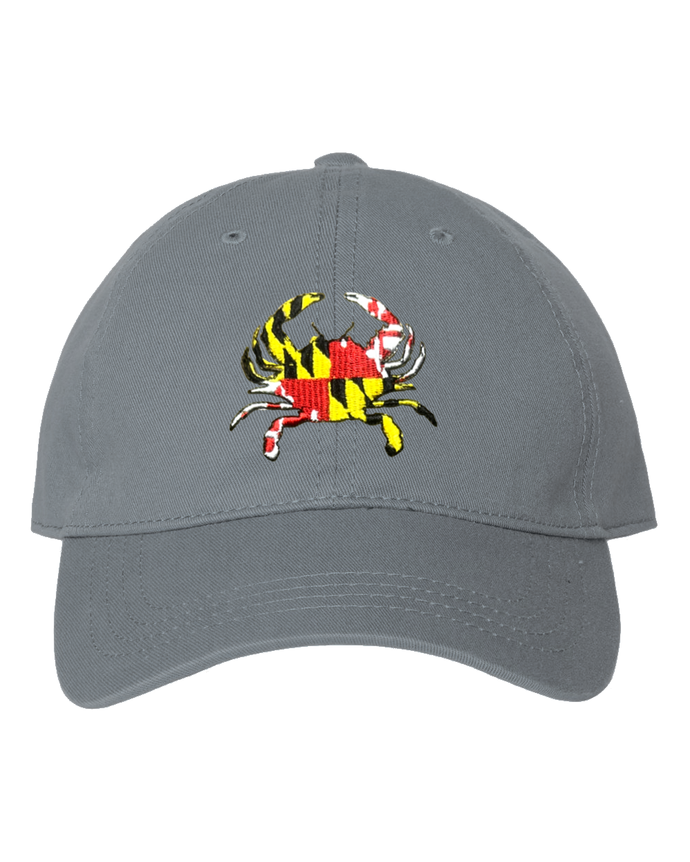 maryland-crab-embroidered-baseball-cap-grey