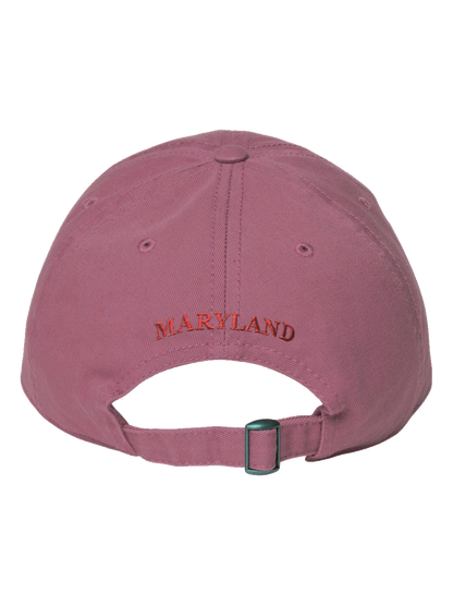 Maryland Crab Embroidered Baseball Cap (Plum)