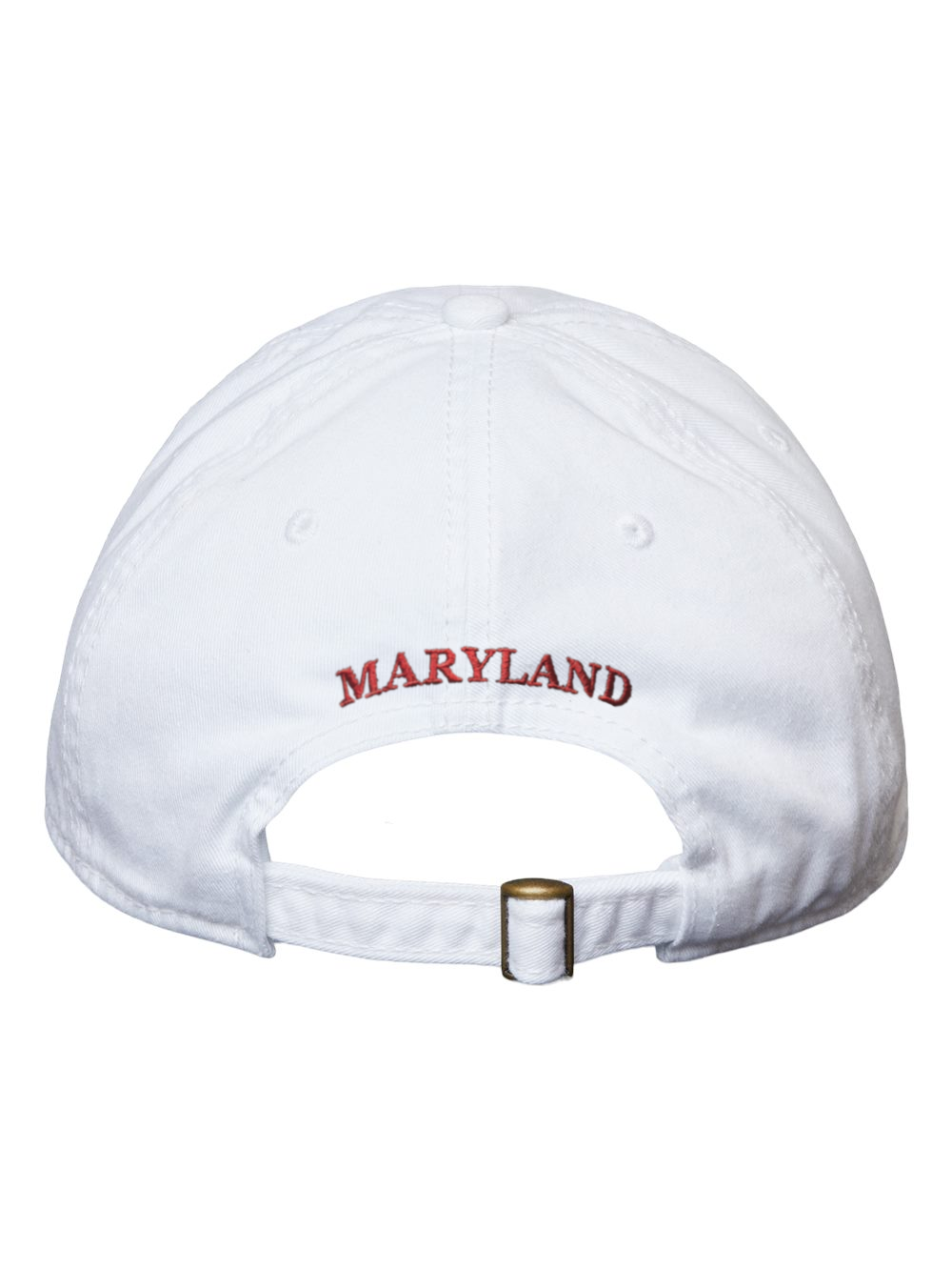 Maryland Crab Embroidered Baseball Cap (White)