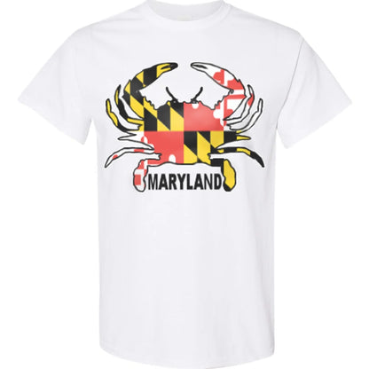 Maryland Large Crab T-Shirt (White)